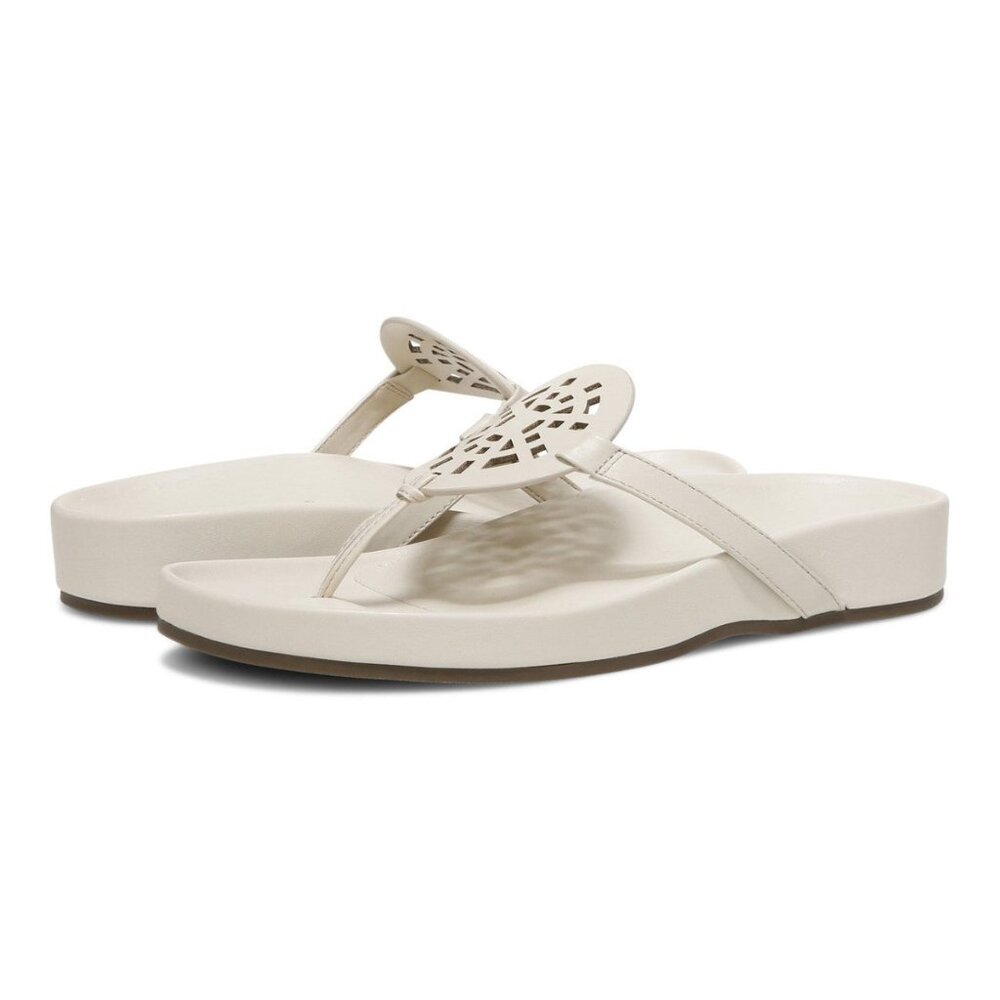 Vionic Women's Solari Sandal, Cream Leather - Picture 8 of 9